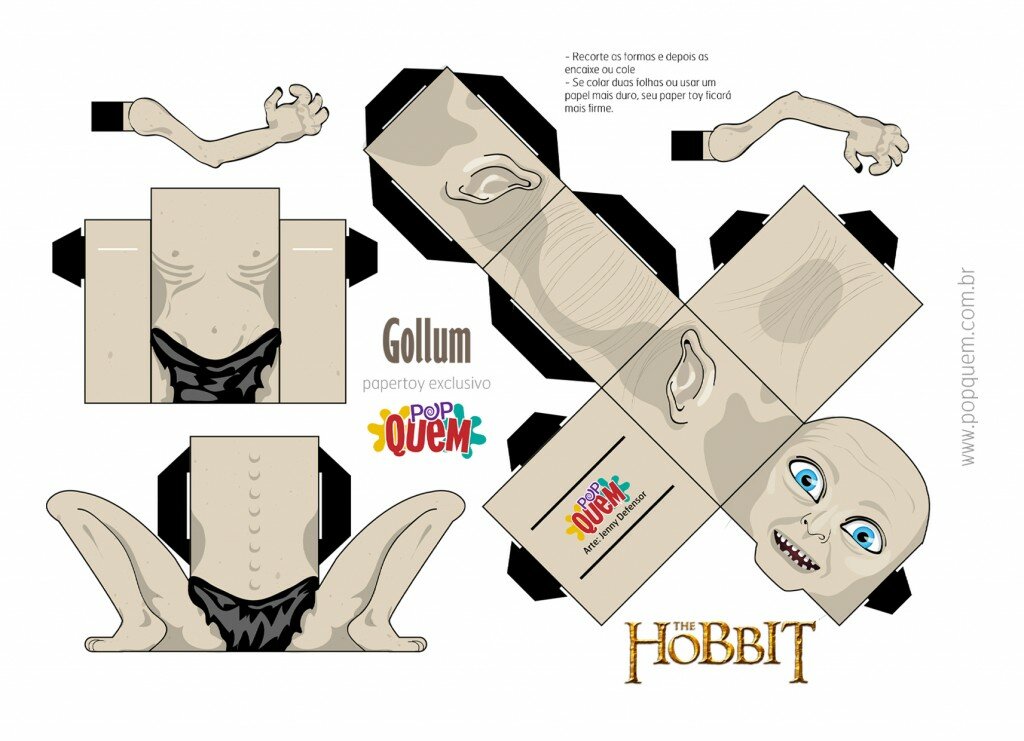 papertoy-gollum